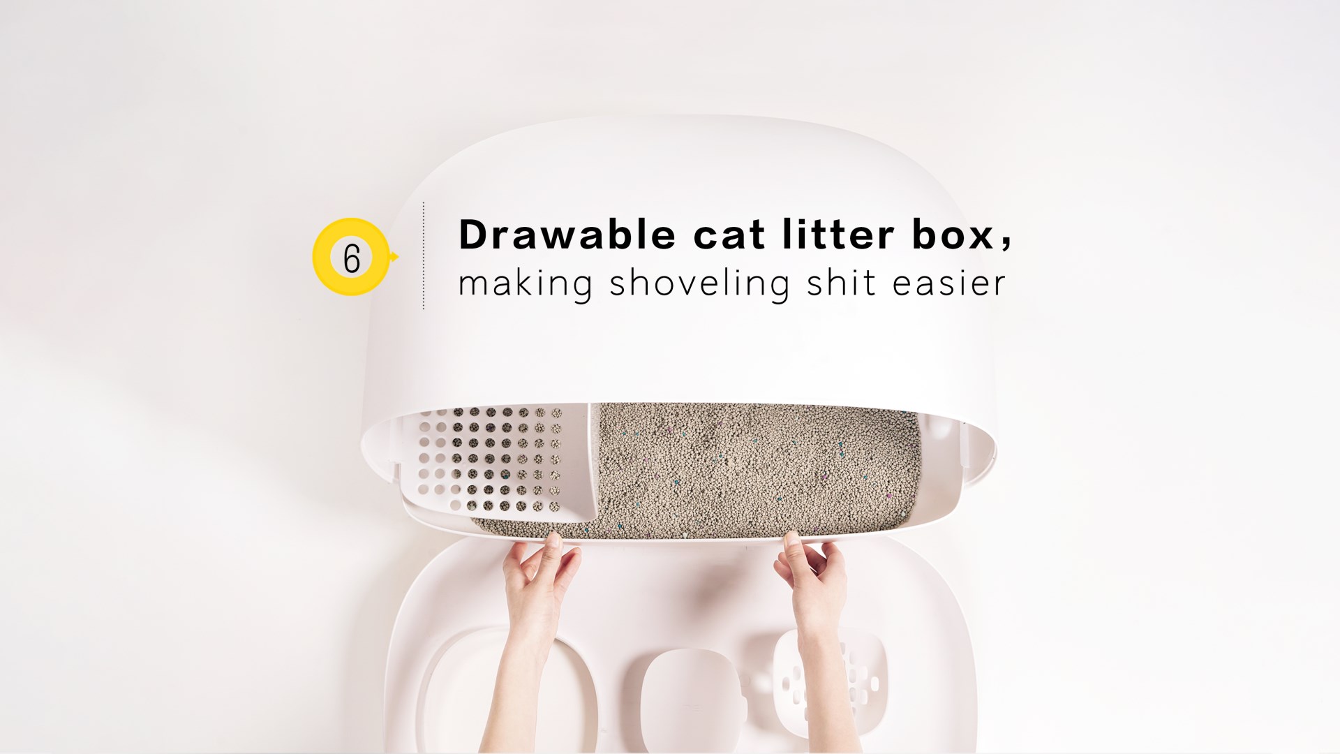 Drawable cat litter box